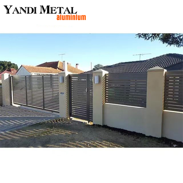 Cerca de ripas horizontais de alumínio à prova d'água para jardim Cerca de veneziana de tela Cerca de jardim de painel