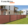 Portão de jardim de fazenda de casa de venda quente de alumínio decorado com cerca de madeira de alumínio