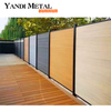 O pátio externo da fazenda usa uma grade de cerca Wpc pré-fabricada de plástico composto de madeira para jardim de privacidade sistema de painel de cerca modular