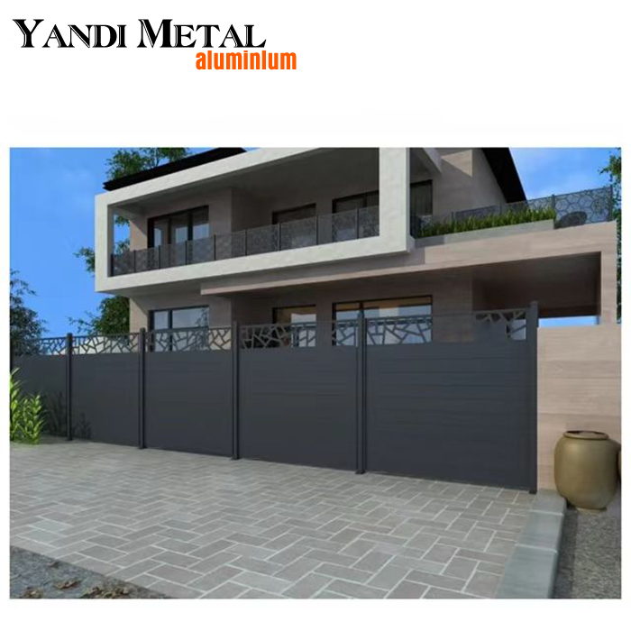 Yandi Fabricantes recém-projetados placa de cerca de alumínio placa de cerca de jardim Placa de cerca de metal barata de alumínio