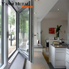 Janelas de casa de estilo moderno Vidros duplos Janela deslizante de alumínio de design simples