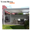 Personalizado 3 × 4 Villa Factory Arch telhado sistema elétrico à prova d'água Pavilhão de metal Persianas bioclimáticas Pérgula de alumínio