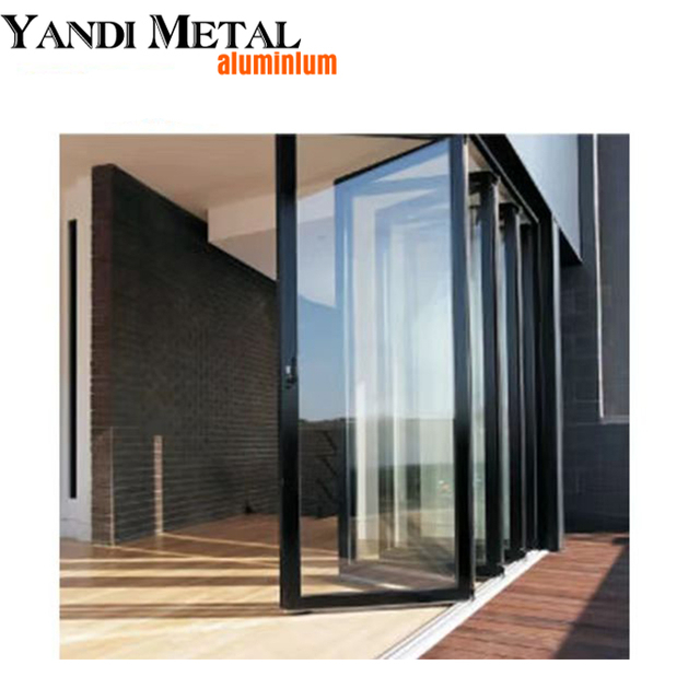 Alumínio Novo design com dobradiças de vidro de alumínio temperado duplo revestido a pó com ferragens alemãs