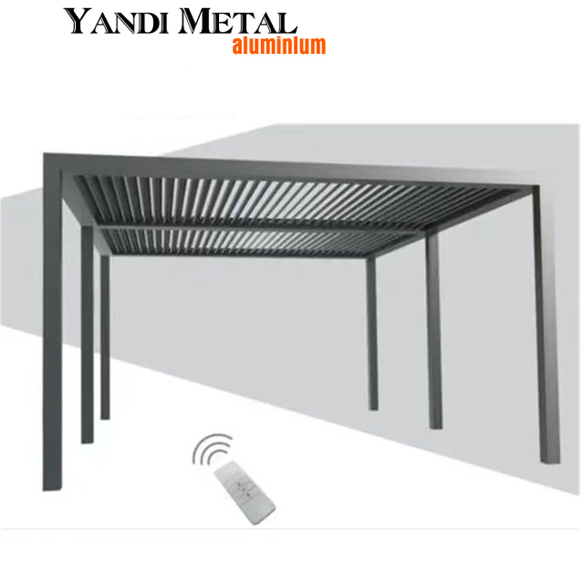 Design moderno Sistema bioclimático externo Louvre Pérgula de alumínio Pérgula de metal sob medida