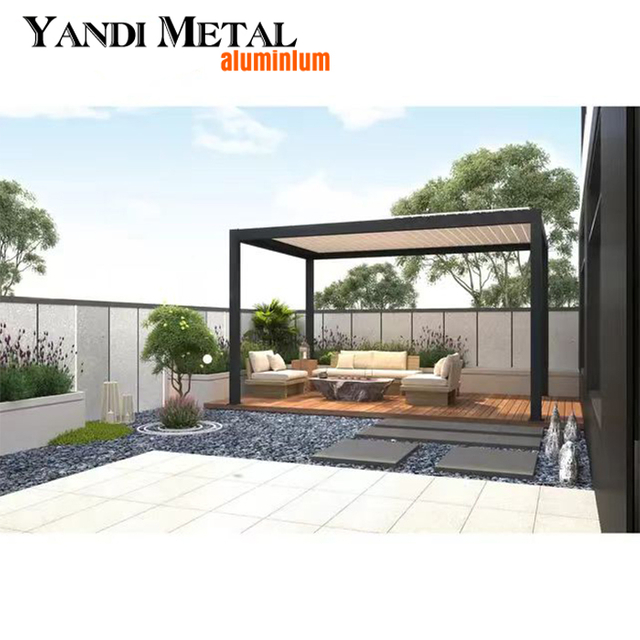 Persianas elétricas duplas personalizadas para terraço, 3*3*4, cobertura externa, pergolado de alumínio