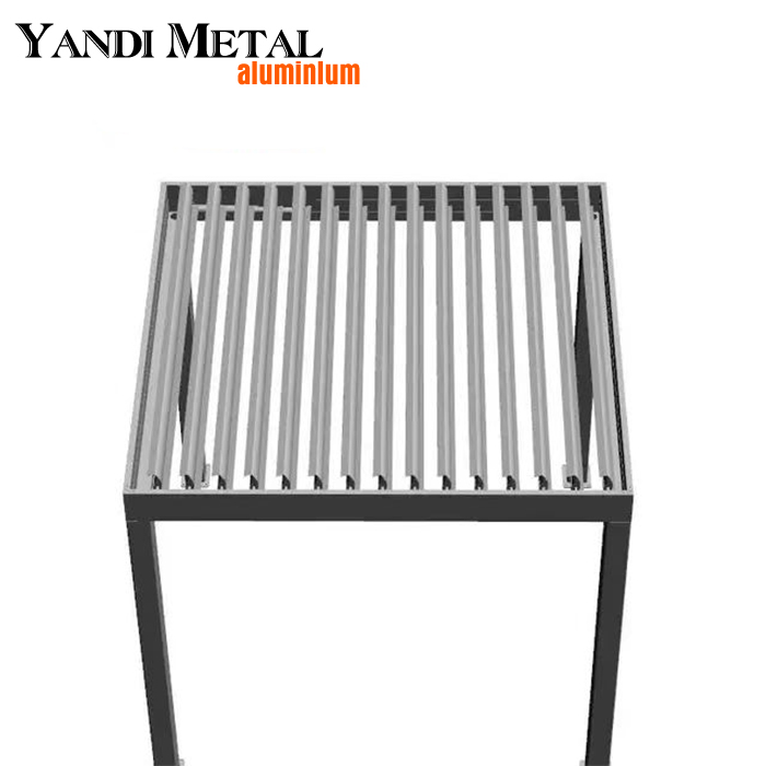 Pérgula externa luxuosa de metal à prova d'água com veneziana elétrica Pérgula de alumínio personalizada 3*3 6*3 pérgula