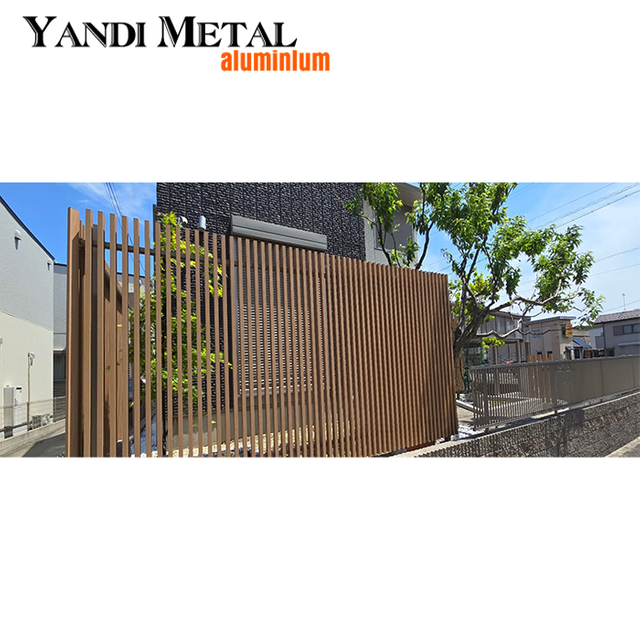 Sistema de cerca de alumínio com veneziana de metal para jardim, cerca de alumínio durável, painéis de cerca com veneziana personalizada