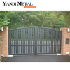 Porta de alumínio para pista elétrica para pátio residencial Porta de alumínio automática de balanço europeu simples