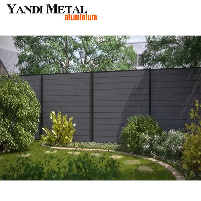 Cerca de jardim WPC Treliça Portão Pátio Cerca de placa Wpc Cerca de lâmina de alumínio