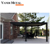 Gazebo elétrico ao ar livre à prova d'água ajustável Terraço de alumínio coberto com toldo pérgola com persianas de alumínio