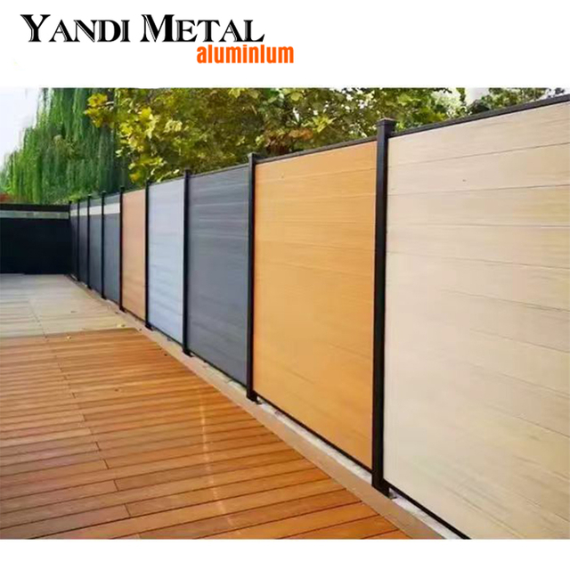 Painel de parede de jardim de madeira ao ar livre Wpc Placa de cerca Wpc Fácil instalação de pavimentação de privacidade Placa de cerca WPC