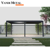 Pavilhão de telhado elétrico de alta qualidade Toldo de pátio Pérgola com persiana de alumínio elétrica dupla à prova d'água