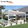 Personalizado 3 × 4 Villa Factory Arch telhado sistema elétrico à prova d'água Pavilhão de metal Persianas bioclimáticas Pérgula de alumínio