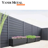 Cerca de alumínio para jardim ao ar livre Painel de cerca tubular de privacidade de metal Painel de cerca de ripas horizontal de alumínio para exterior
