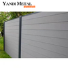 Cerca de alumínio verde Wpc painel de cerca de jardim design à prova d'água cerca composta Wpc ao ar livre cerca de alumínio preto Wpc