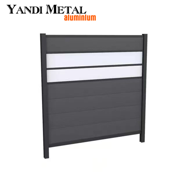 Cerca de madeira-plástico composto de madeira-plástico de alto padrão Painel de parede de alumínio para exterior cerca de jardim