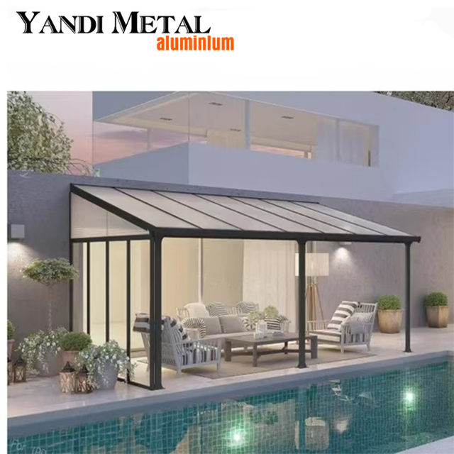 Gazebos de luxo com cobertura rígida à prova d'água para terraço Gazebos de jardim Gazebos com persianas de alumínio para exteriores