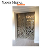 Painel decorativo de tela dobrável de metal de alumínio com corte a laser para exterior e privacidade para jardim, painel de tela de metal perfurado