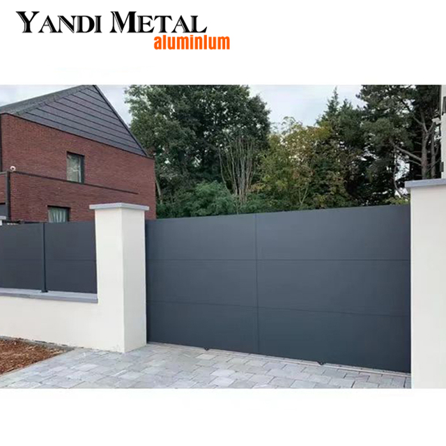 Sistema de portão cantilever moderno, kit de portão cantilever de alumínio para jardim, privacidade automática, deslizante