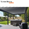 Gazebo elétrico ao ar livre à prova d'água ajustável Terraço de alumínio coberto com toldo pérgola com persianas de alumínio