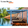 Gazebo elétrico ao ar livre à prova d'água ajustável Terraço de alumínio coberto com toldo pérgola com persianas de alumínio