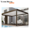 Gazebo exterior ajustável de jardim de alumínio de luxo Pérgula de vidro com persianas de alumínio elétricas modernas e personalizadas