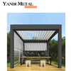 3 × 3 3 × 4 4 × 6 4 × 8 Moderno pavilhão de alumínio ao ar livre à prova d'água Pavilhão bioclimático com telhado elétrico ajustável