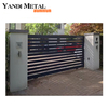 Entrada de pedestres residencial de estilo moderno Porta de alumínio para garagem Ripas giratórias porta de privacidade de alumínio deslizante