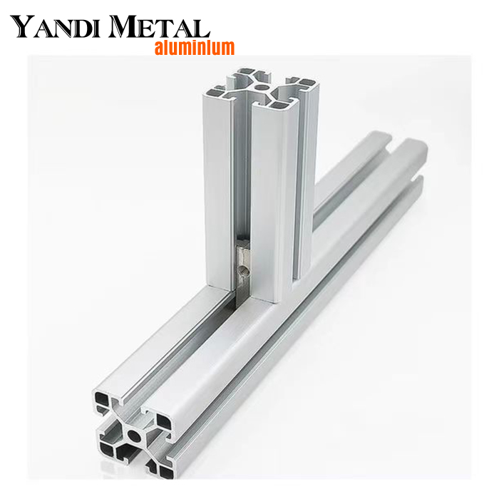 4040 Perfis de alumínio industrial extrudado com ranhura em T Perfis de alumínio anodizado com barra preta